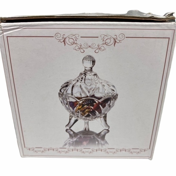 Stephanie 2 Piece Glass Candy Dish 3.5 Inches NEW - Picture 6 of 6